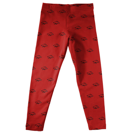 Arkansas Print Red Leggings