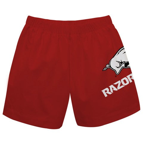 Arkansas Solid Red Boys Pull On Shorts