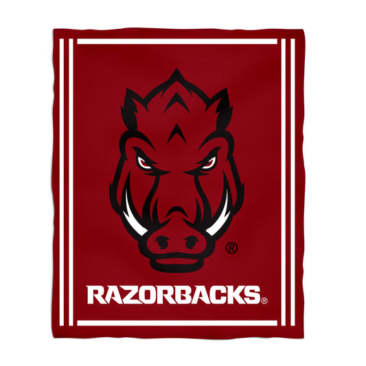 Arkansas Razorbacks Kids Game Day Red Plush Soft Minky Blanket 36 x 48 Mascot