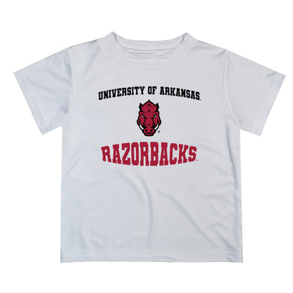 Arkansas Razorbacks Vive La Fete Boys Game Day V3 White Short Sleeve Tee Shirt