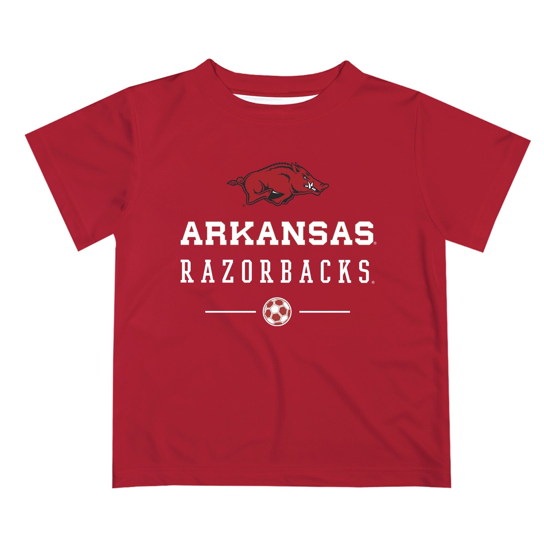 Arkansas Razorbacks Vive La Fete Soccer White Short Sleeve Tee Shirt - Vive La F̻te - Online Apparel Store