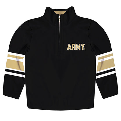 US Military ARMY Black Knights Game Day Black Quarter Zip Pullover for Infants Toddlers by Vive La Fete