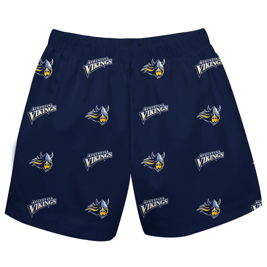 Augustana University Vikings AU Boys Game Day Elastic Waist Classic Play Navy Pull On Shorts