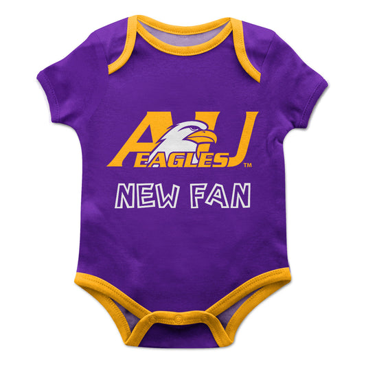 Ashland Eagles AU Infant Game Day Purple Short Sleeve One Piece Jumpsuit by Vive La Fete