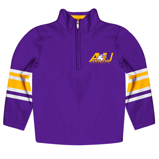 Ashland University AU Eagles Game Day Purple Quarter Zip Pullover for Infants Toddlers by Vive La Fete