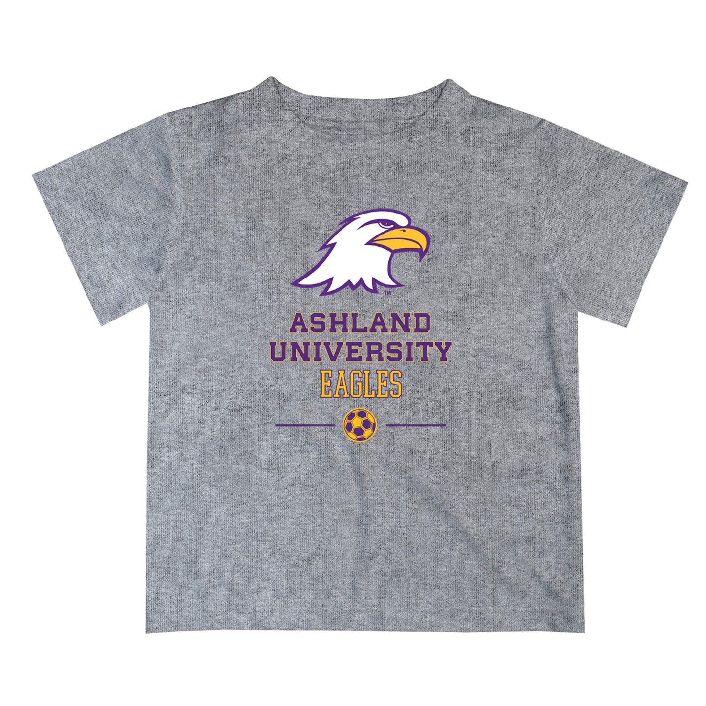 Ashland Eagles AU Vive La Fete Soccer V1 Heather Gray Short Sleeve Tee Shirt