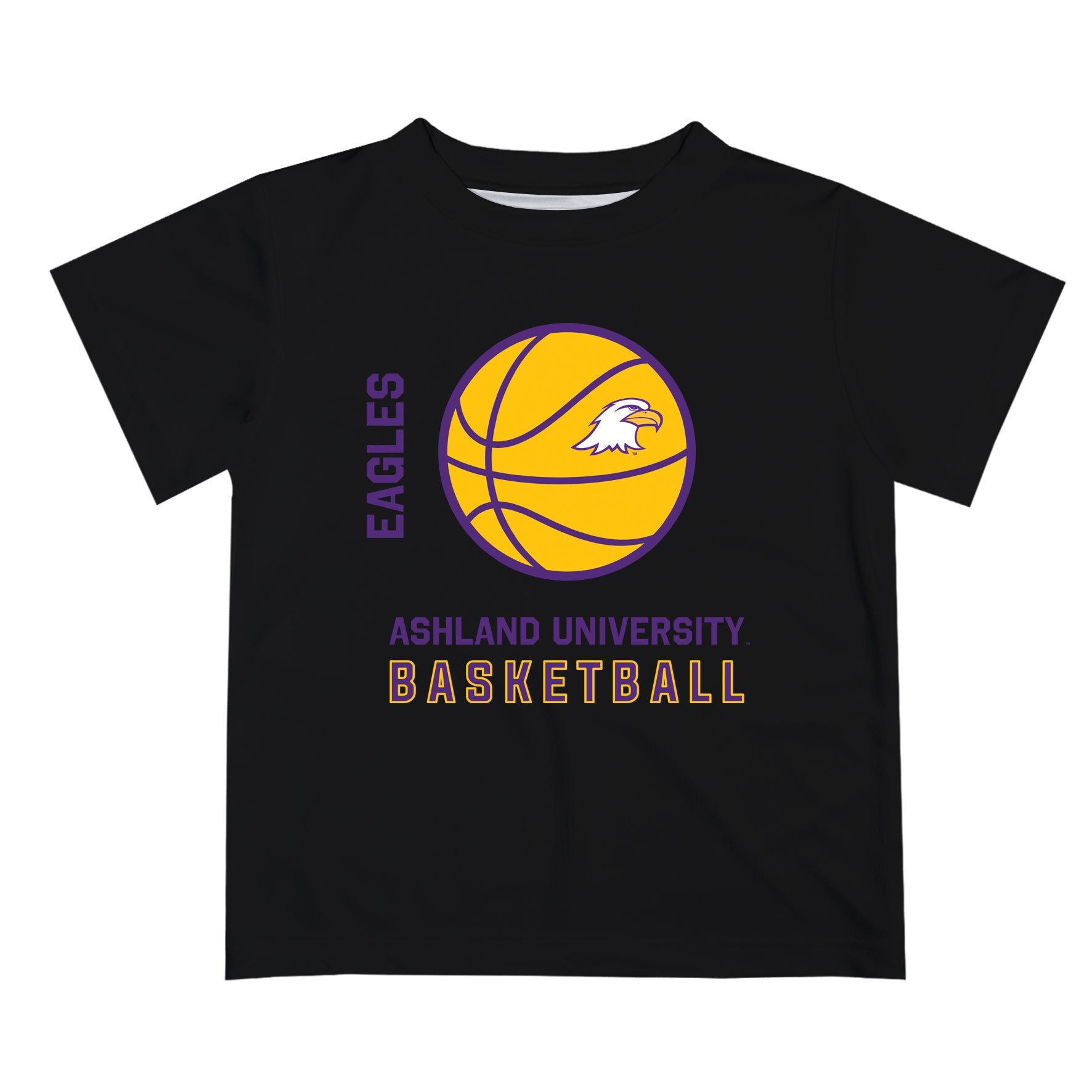 Ashland University AU Eagles Vive La Fete Basketball V1 Black Short Sleeve Tee Shirt