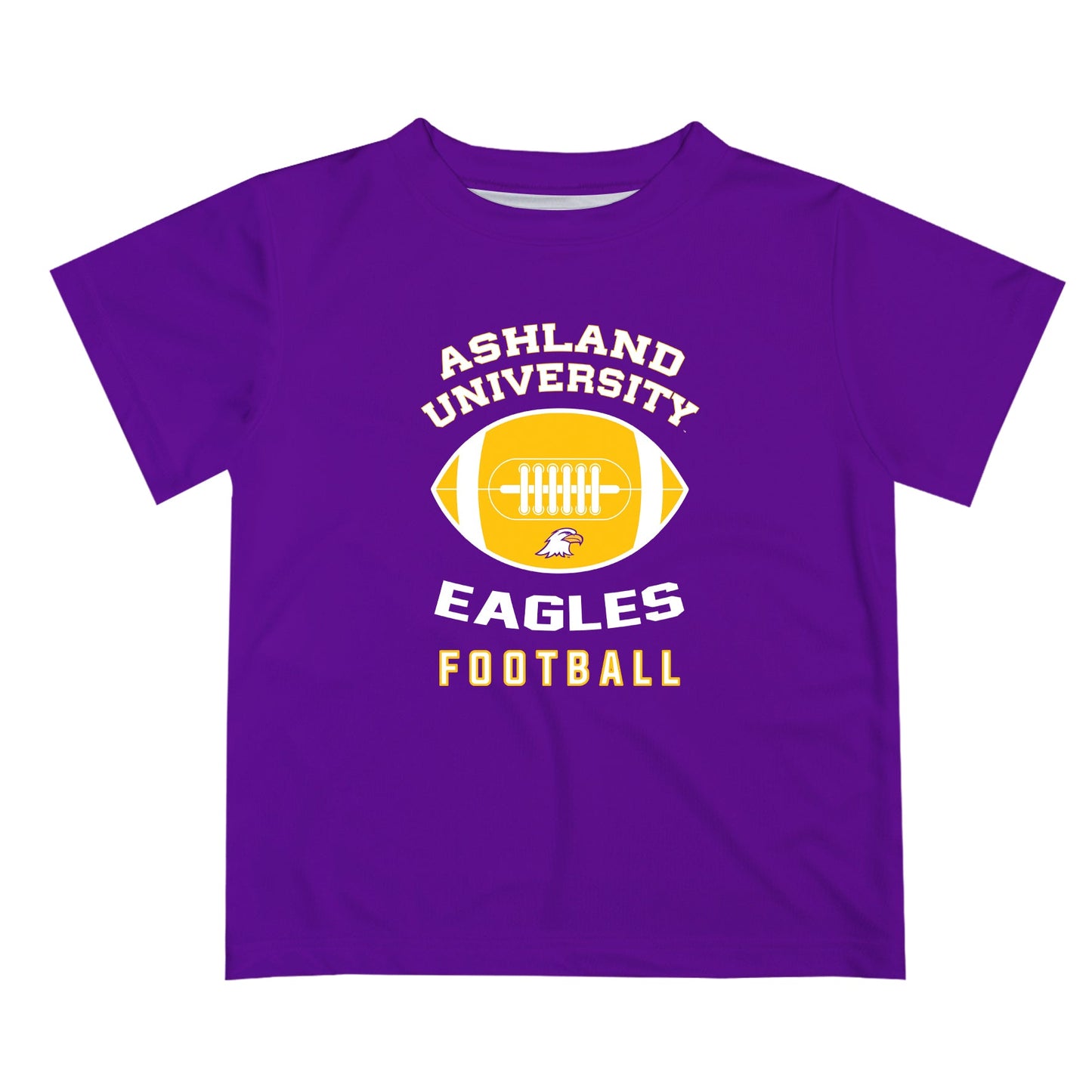 Ashland University AU Eagles Vive La Fete Football V2 Purple Short Sleeve Tee Shirt