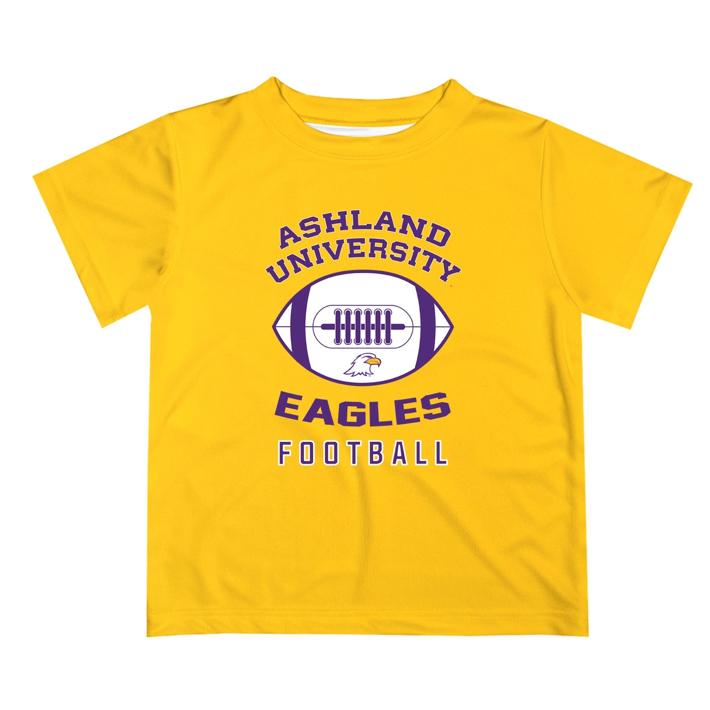 Ashland University AU Eagles Vive La Fete Football V2 Gold Short Sleeve Tee Shirt