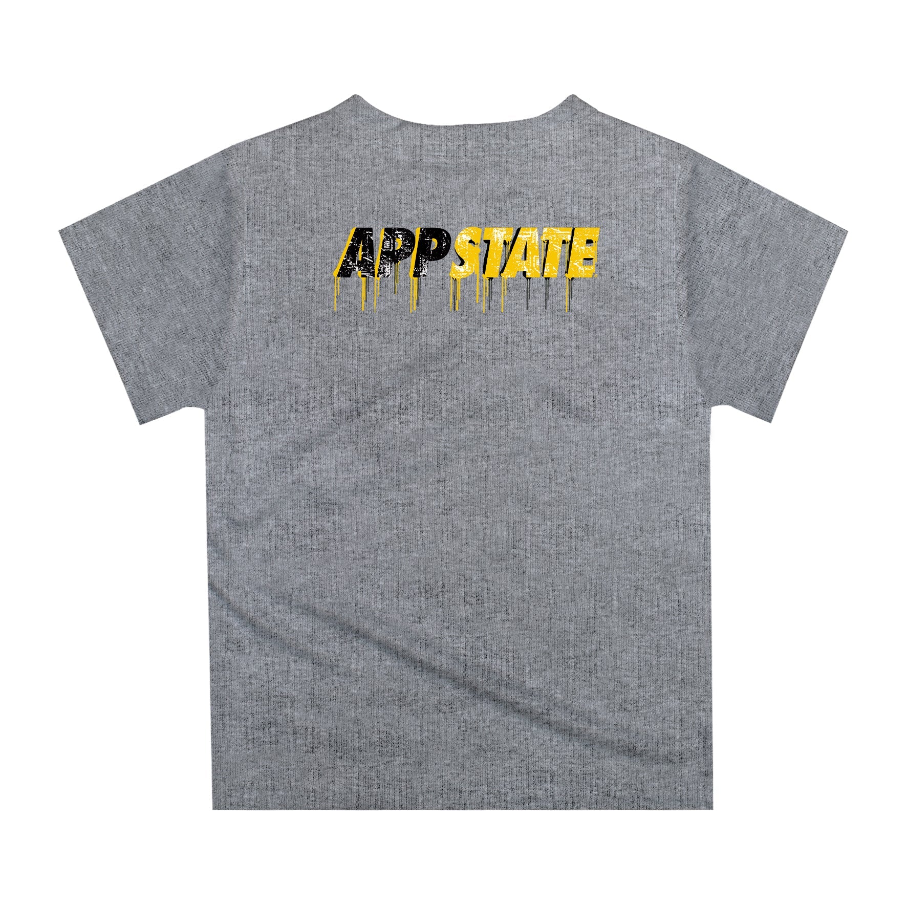 App State Mountaineers Original Dripping Football Helmet Heather Gray T-Shirt by Vive La Fete