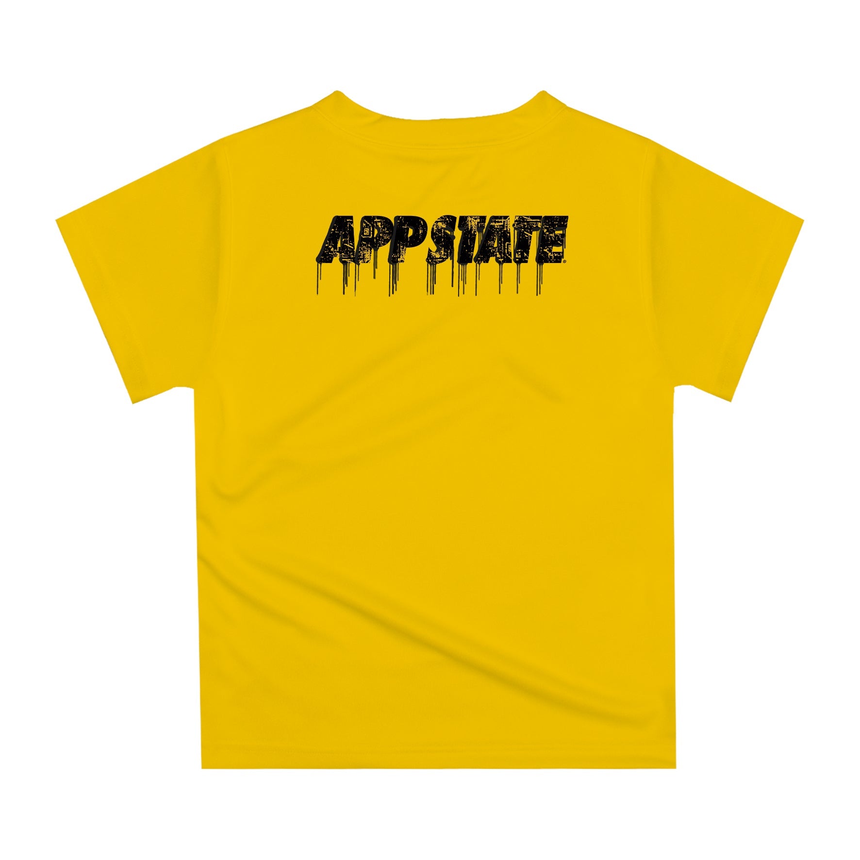 App State Mountaineers Original Dripping Football Helmet Gold T-Shirt by Vive La Fete