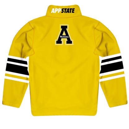App State Mountaineers Game Day Gold Quarter Zip Pullover for Infants Toddlers by Vive La Fete