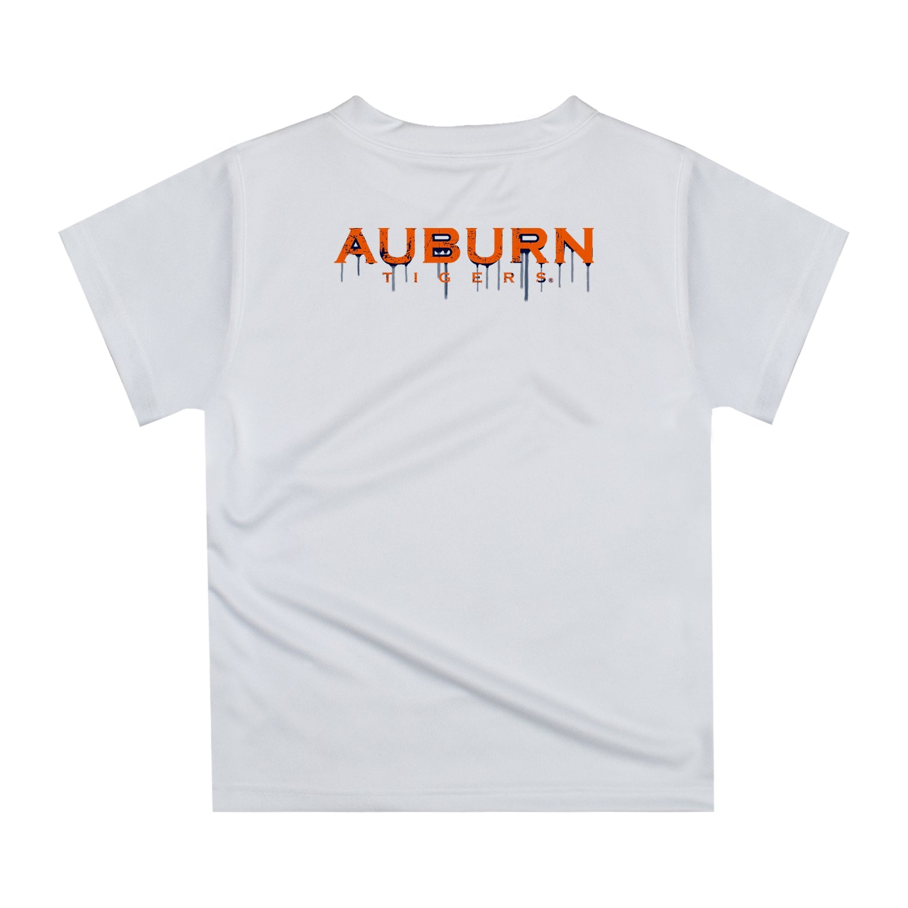 Auburn University Tigers Original Dripping Football Helmet White T-Shirt by Vive La Fete