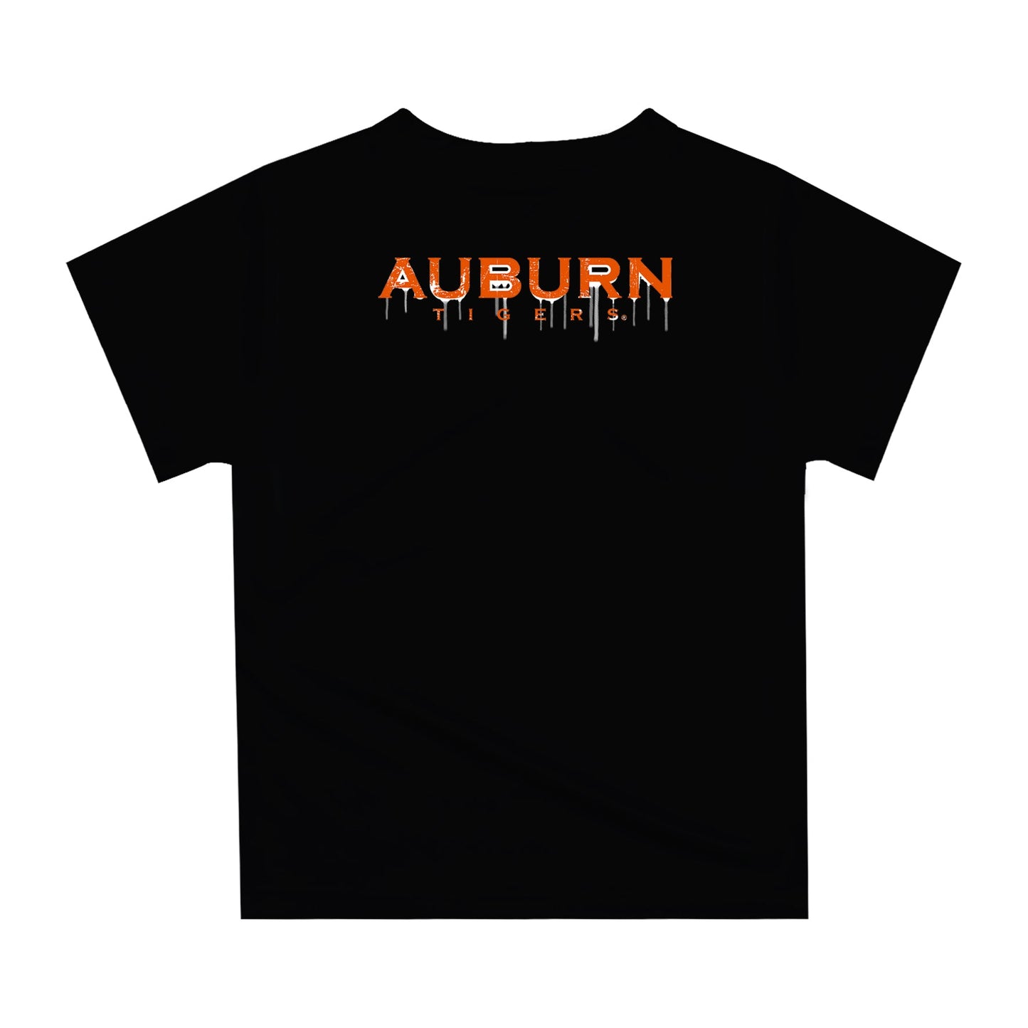 Auburn University Tigers Original Dripping Football Helmet Black T-Shirt by Vive La Fete