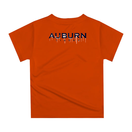 Mouseover Image, Auburn University Tigers Original Dripping Football Helmet Orange T-Shirt by Vive La Fete