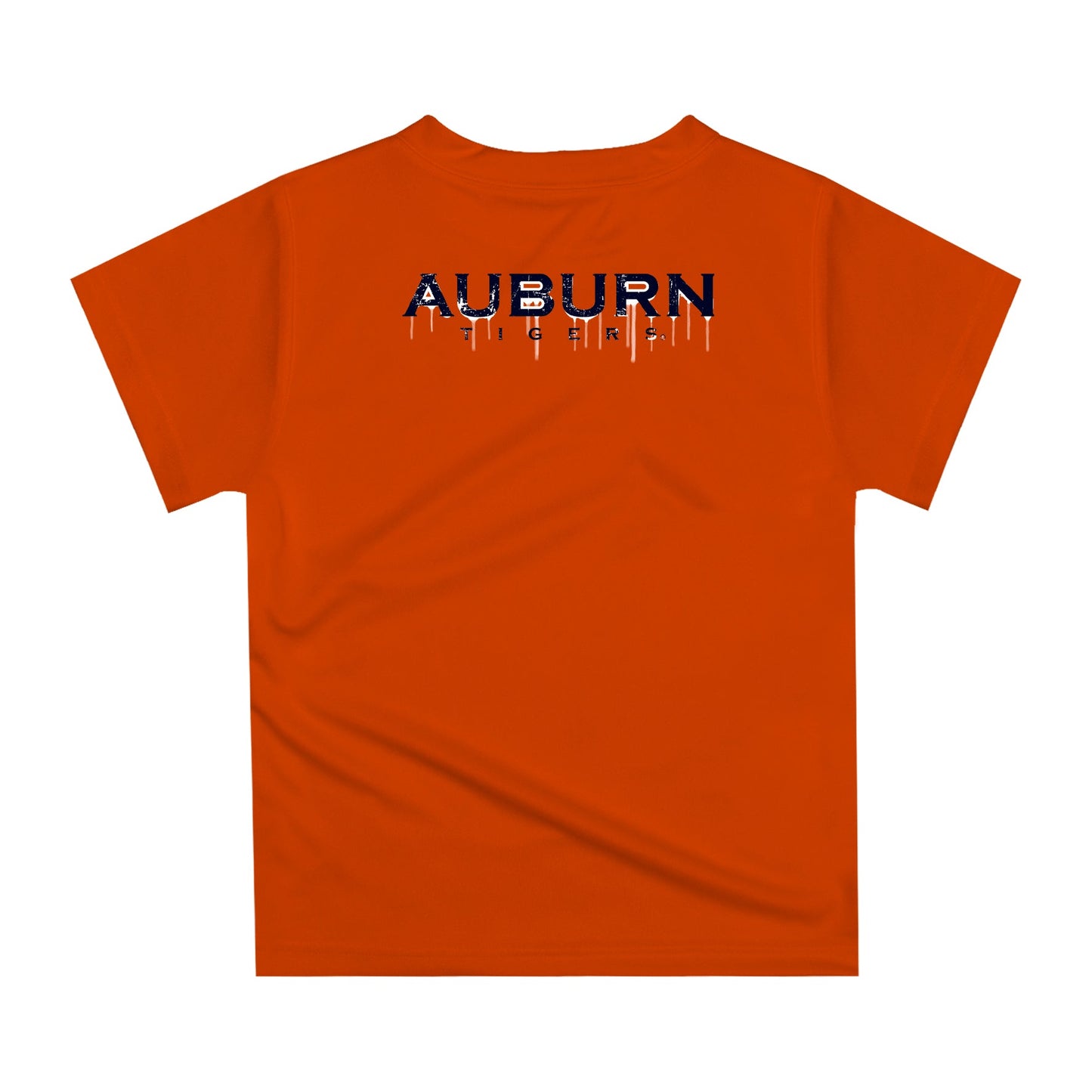 Auburn University Tigers Original Dripping Football Helmet Orange T-Shirt by Vive La Fete