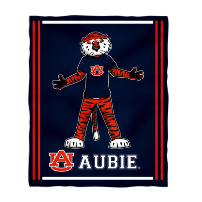 Auburn University Tigers Kids Game Day Navy Plush Soft Minky Blanket 36 x 48 Mascot