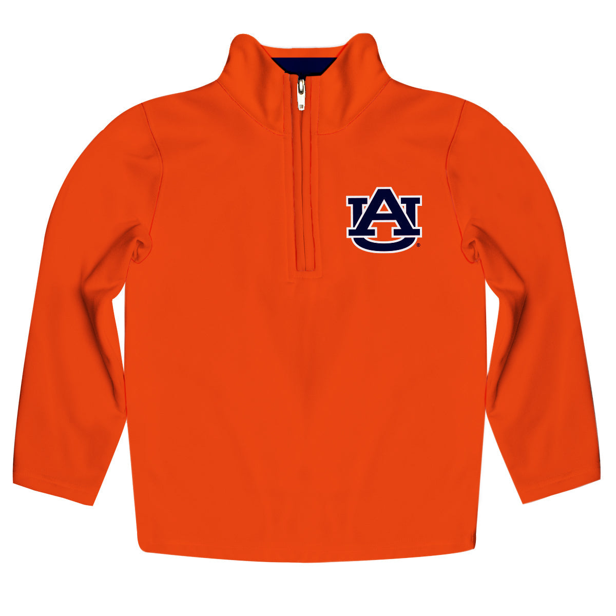 Auburn Tigers Game Day Solid Orange Quarter Zip Pullover for Infants Toddlers by Vive La Fete