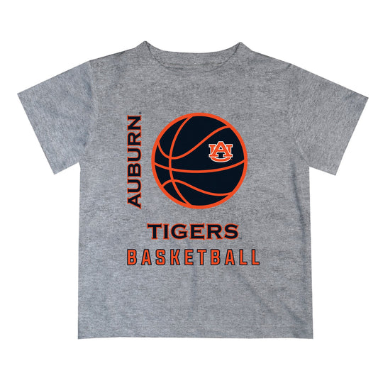Auburn University Tigers Vive La Fete Basketball V1 Gray Short Sleeve Tee Shirt