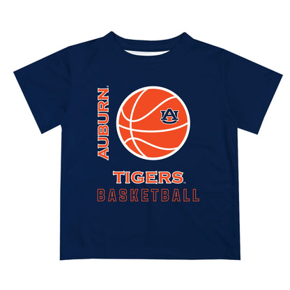 Auburn University Tigers Vive La Fete Basketball V1 Blue Short Sleeve Tee Shirt