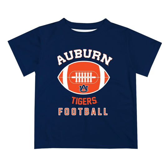 Auburn University Tigers Vive La Fete Football V2 Blue Short Sleeve Tee Shirt