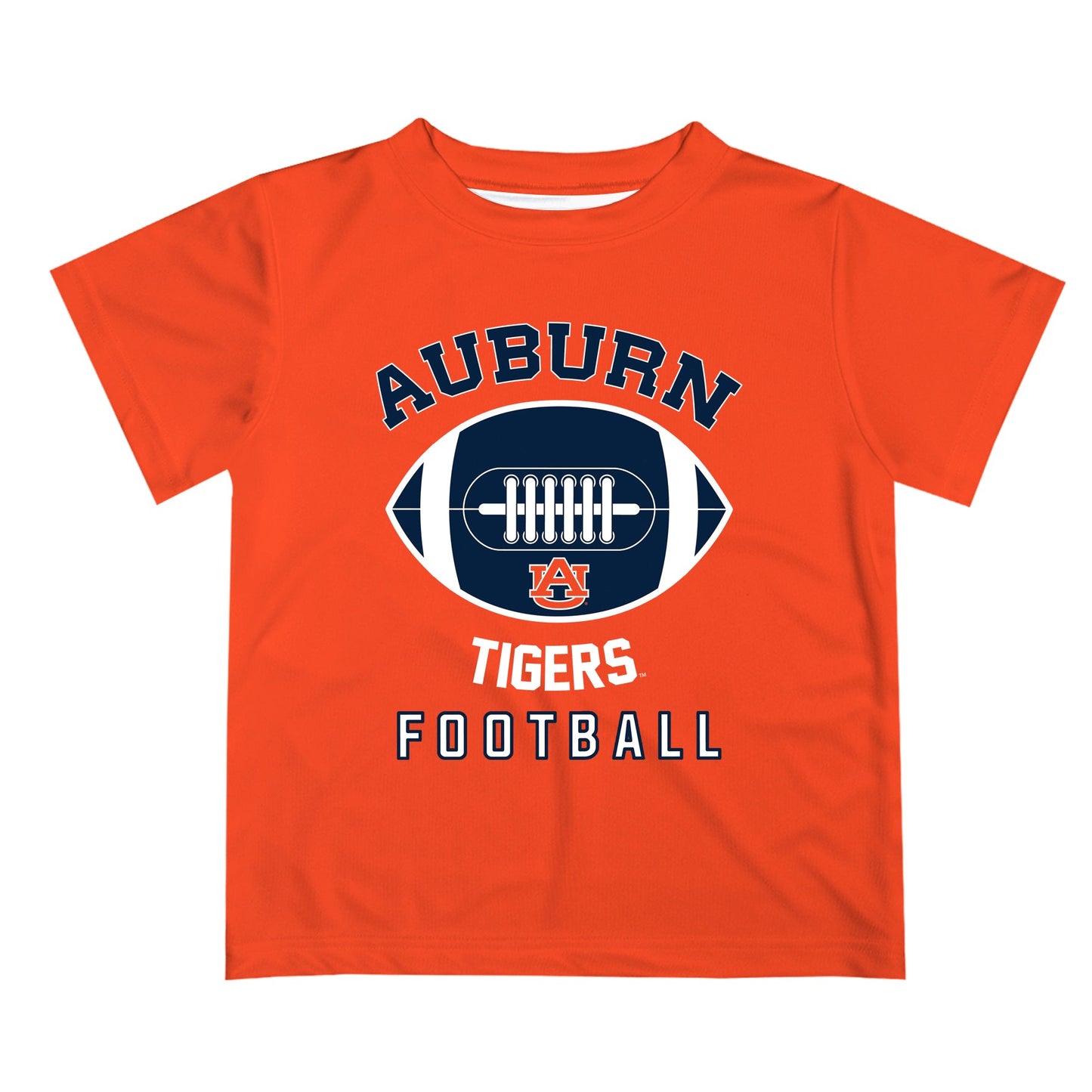 Auburn University Tigers Vive La Fete Football V2 Orange Short Sleeve Tee Shirt