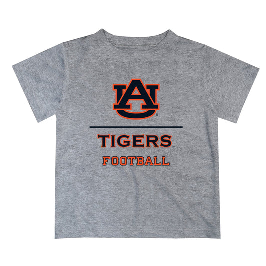 Auburn University Tigers Vive La Fete Football V1 Gray Short Sleeve Tee Shirt