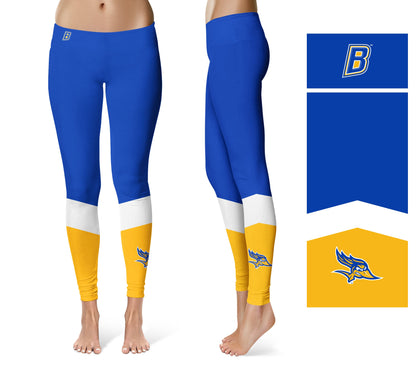 CSU Bakersfield Roadrunners Vive La Fete Game Day Collegiate Ankle Color Block Women Blue Gold Yoga Leggings