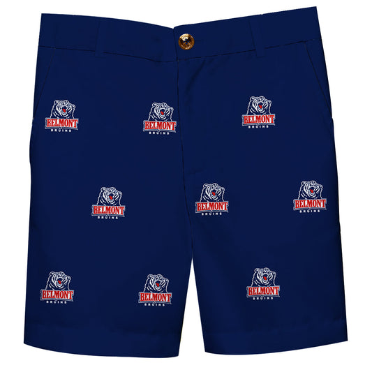 Belmont University Bruins Boys Game Day Blue Structured Shorts