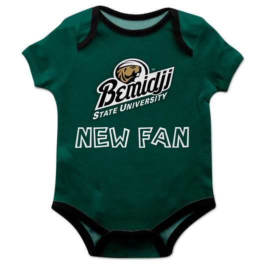 Bemidji State Beavers BSU Infant Game Day Green Short Sleeve One Piece Jumpsuit by Vive La Fete