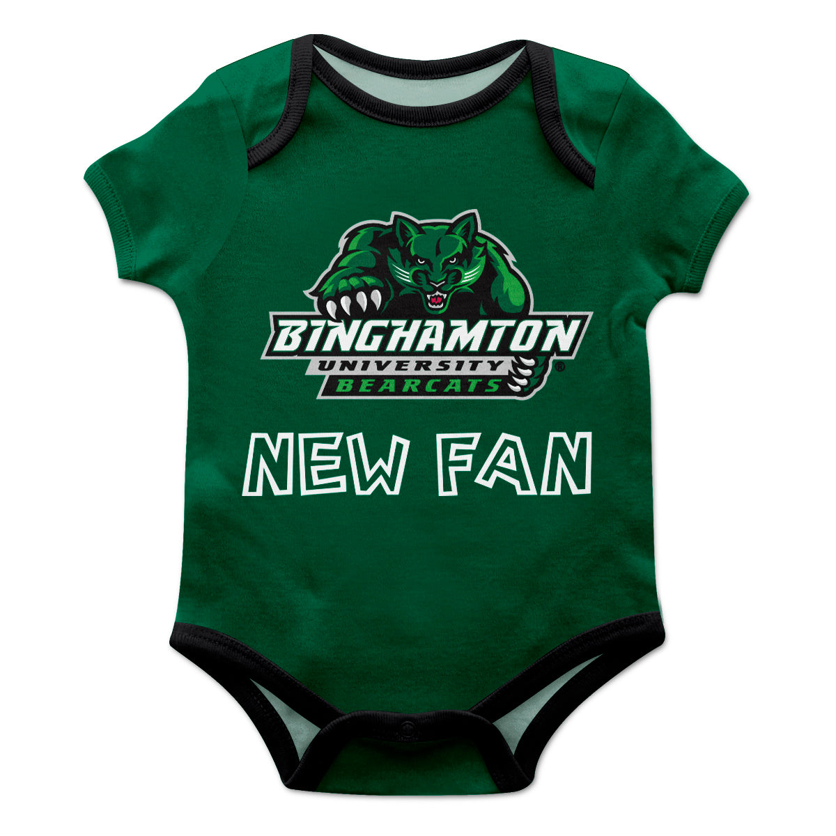 Binghamton University BearcatsInfant Game Day Green Short Sleeve One Piece Jumpsuit by Vive La Fete