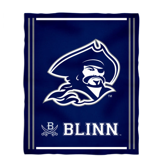 Blinn College Buccaneers Kids Game Day Blue Plush Soft Minky Blanket 36 x 48 Mascot