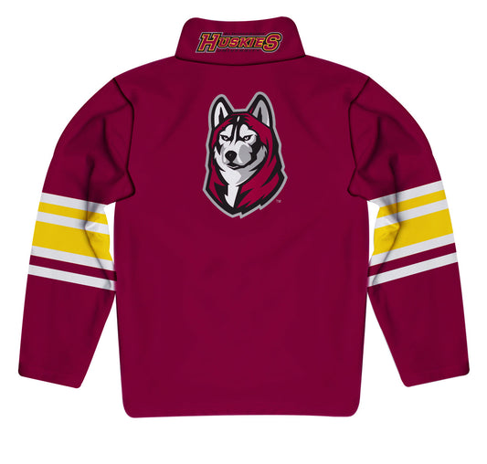 Mouseover Image, Bloomsburg University Huskies Game Day Maroon Quarter Zip Pullover for Infants Toddlers by Vive La Fete
