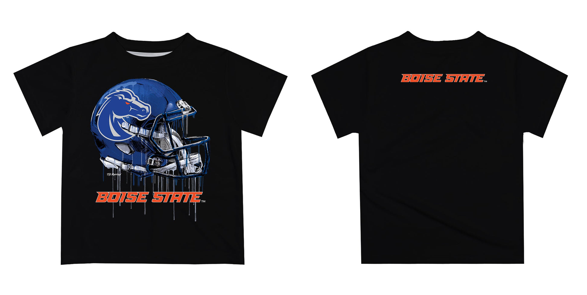 boise state football helmet black Boise State University Broncos Original Dripping Football Helmet Black