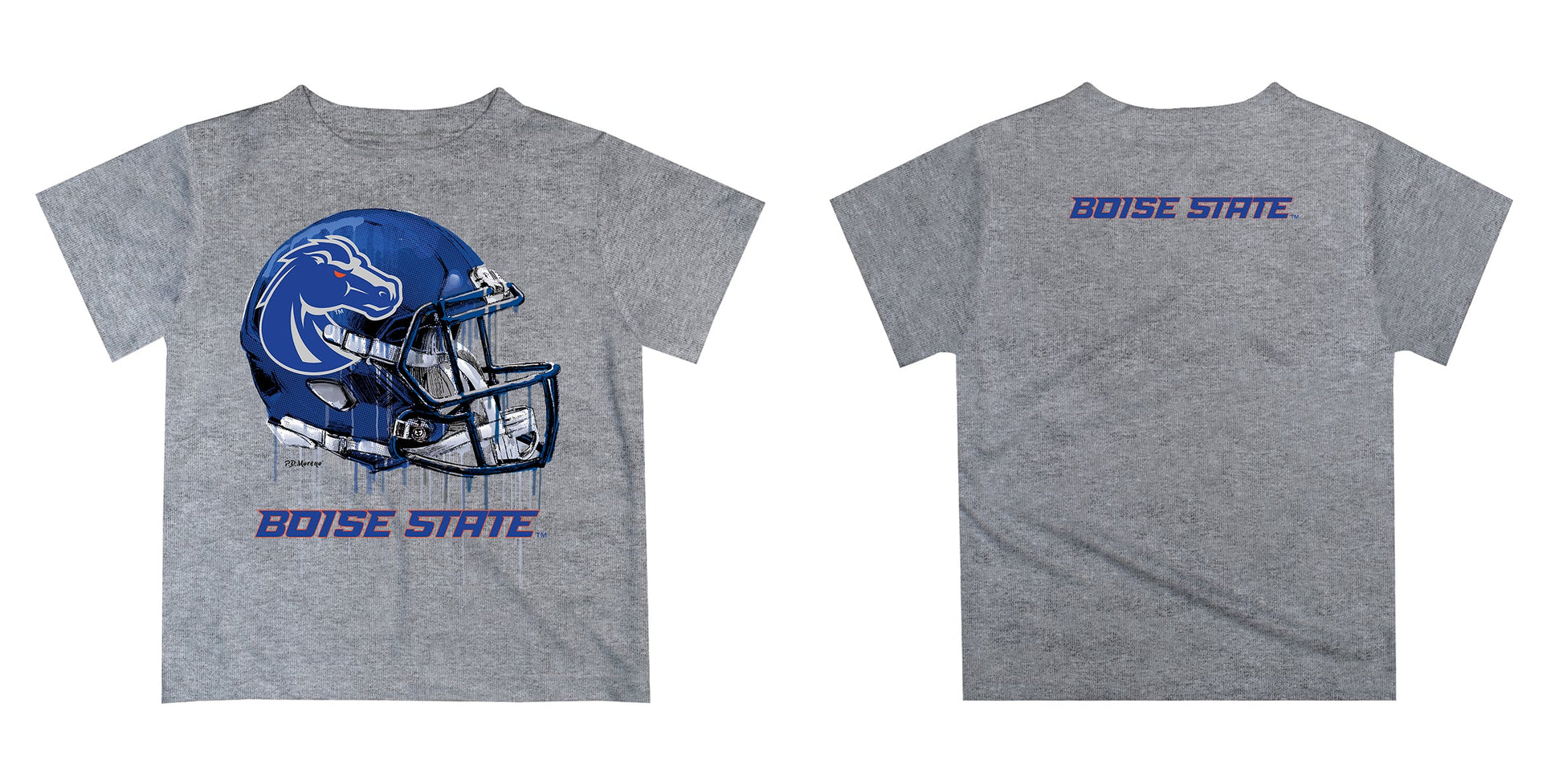 boise state university football helmet Boise State University Broncos Original Dripping Football Helmet Heath