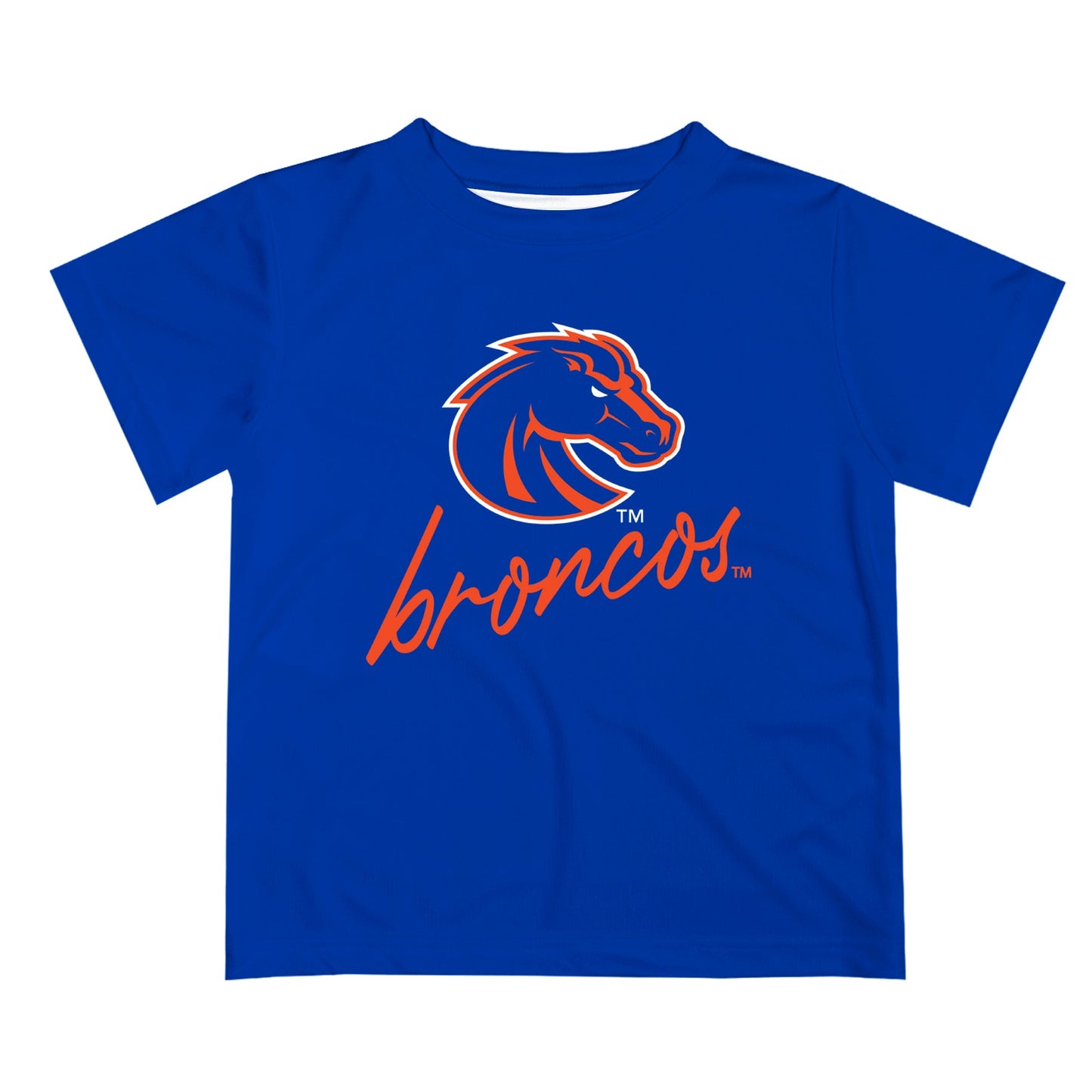Boise State Broncos Vive La Fete Script V1 Blue Short Sleeve Tee Shirt