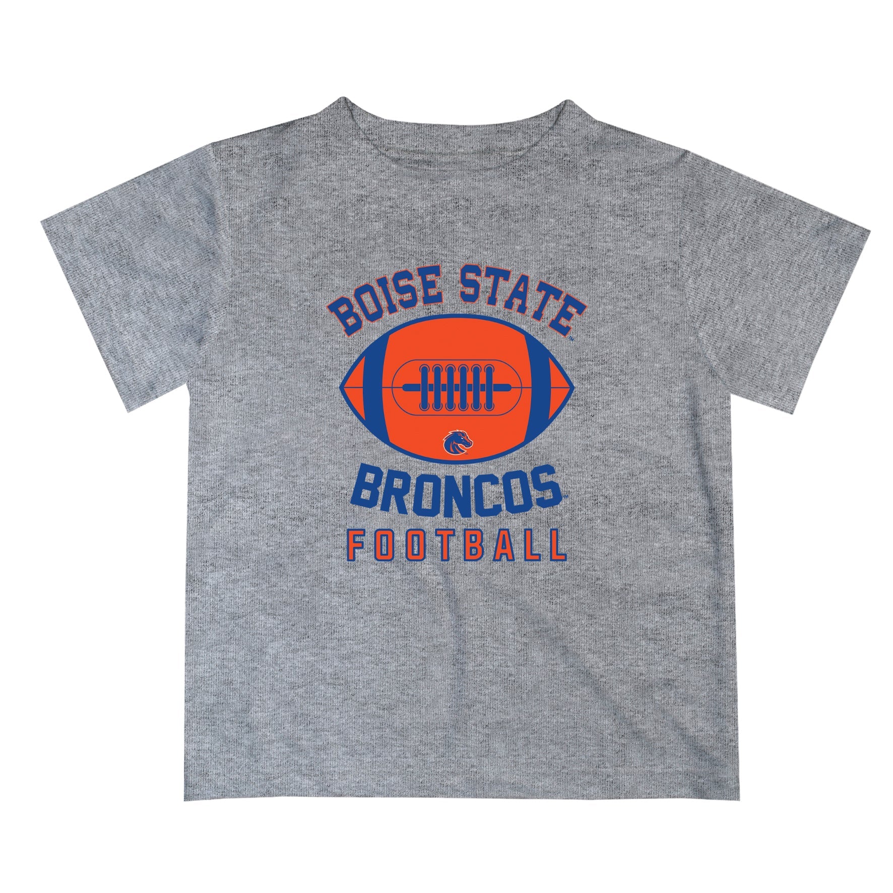 Boise State Broncos Vive La Fete Football V2 Heather Gray Short Sleeve Tee Shirt