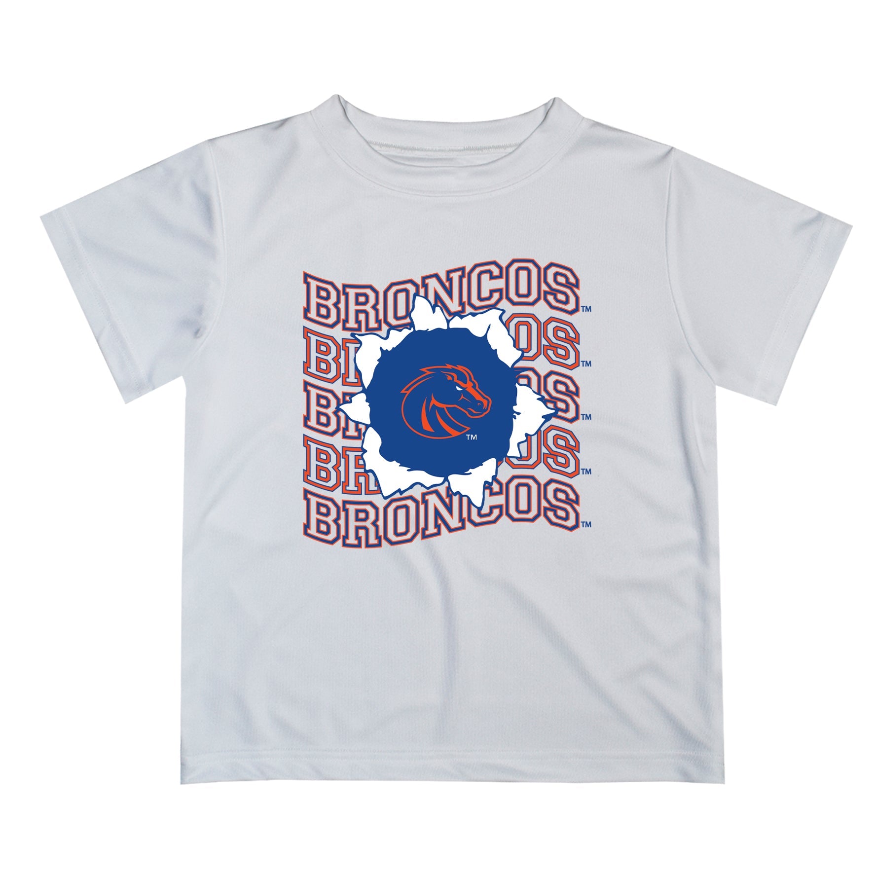 Boise State Broncos Vive La Fete White Art V1 Short Sleeve Tee Shirt