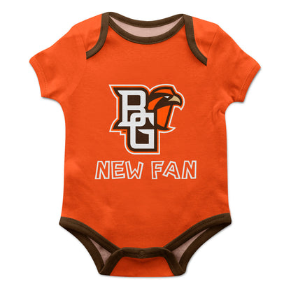 Bowling Green Falcons Infant Game Day Orange Short Sleeve One Piece Jumpsuit by Vive La Fete