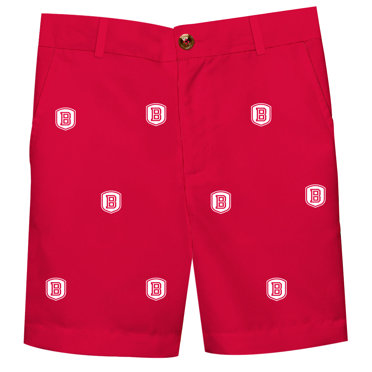 Bradley University Braves Boys Game Day Red Structured Shorts