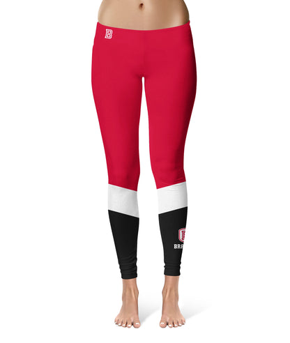 Bardley University Braves Vive La Fete Game Day Collegiate Ankle Color Block Women Red Black Yoga Leggings