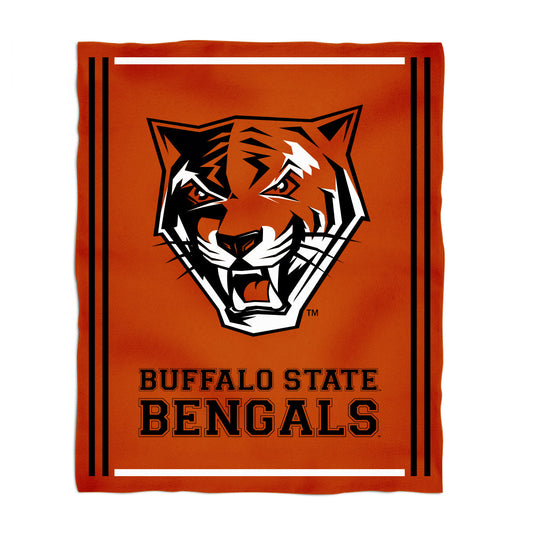 Buffalo State Bengals Vive La Fete Boys Gameday Orange Short Sleeve Tee with Stripes on Sleeves 4