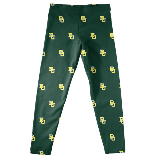 Baylor Bears Print Green Leggings