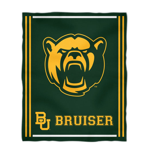 Baylor University Bears Kids Game Day Green Plush Soft Minky Blanket 36 x 48 Mascot