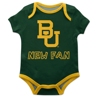 Baylor Bears Infant Green Short Sleeve One Piece Jumpsuit by Vive La Fete