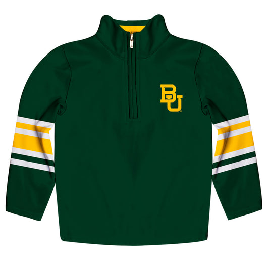 Baylor Bears Game Day Green Quarter Zip Pullover for Infants Toddlers by Vive La Fete