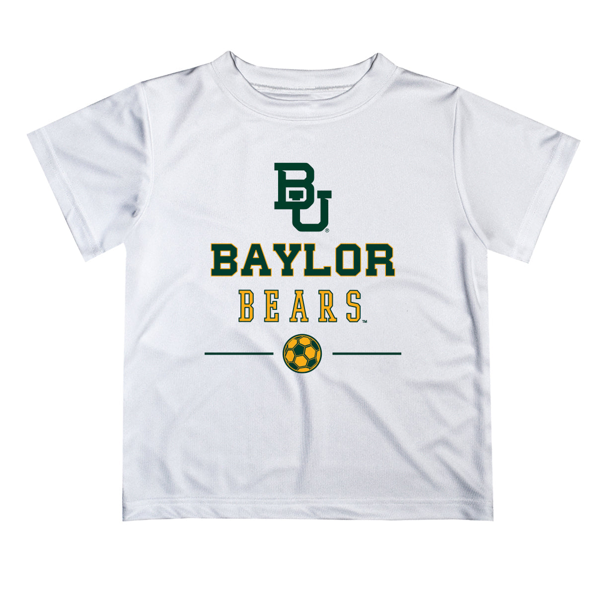 Baylor Bears Vive La Fete Soccer V1 White Short Sleeve Tee Shirt