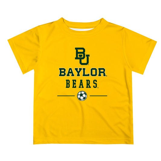 Baylor Bears Vive La Fete Soccer V1 Gold Sleeve Tee Shirt