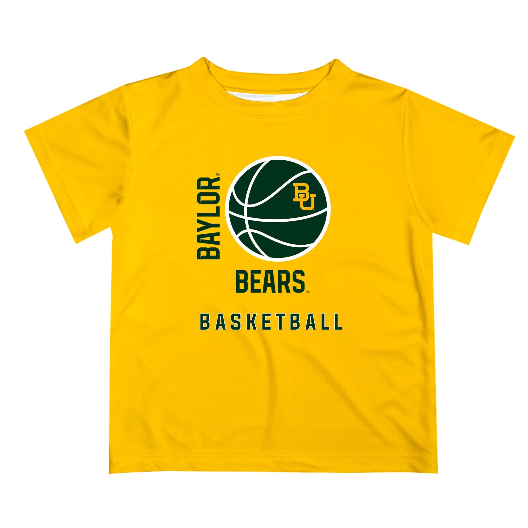 Baylor Bears Vive La Fete Basketball V1 Gold Short Sleeve Tee Shirt