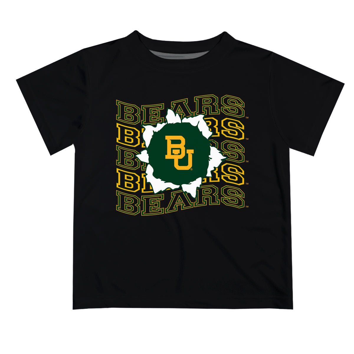 Baylor Bears Vive La Fete Black Art V1 Short Sleeve Tee Shirt